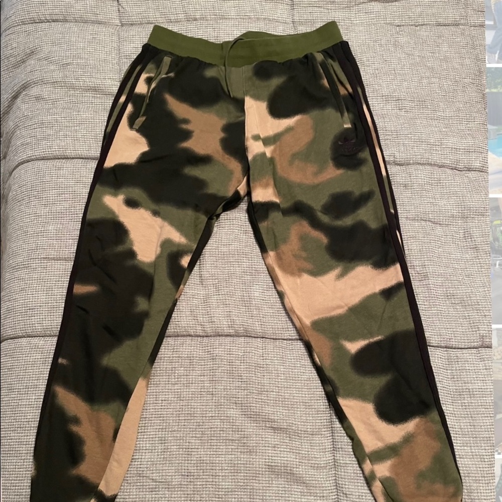 Adidas 3-Stripe Joggers in camo pattern